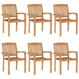 vidaXL Stackable Garden Chairs 4 pcs Solid Teak