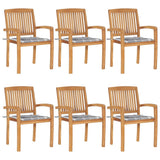vidaXL Garden Chairs 2 pcs with Anthracite Cushions Solid Teakwood