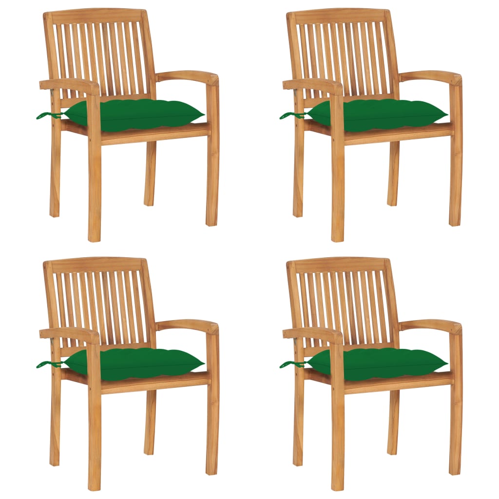 vidaXL Tuinstoelen 2 st met antracietkleurige kussens massief teakhout