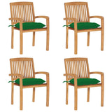 vidaXL Tuinstoelen 2 st met antracietkleurige kussens massief teakhout