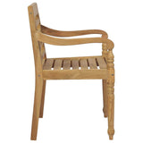 vidaXL Stoelen Batavia 4 st massief teakhout