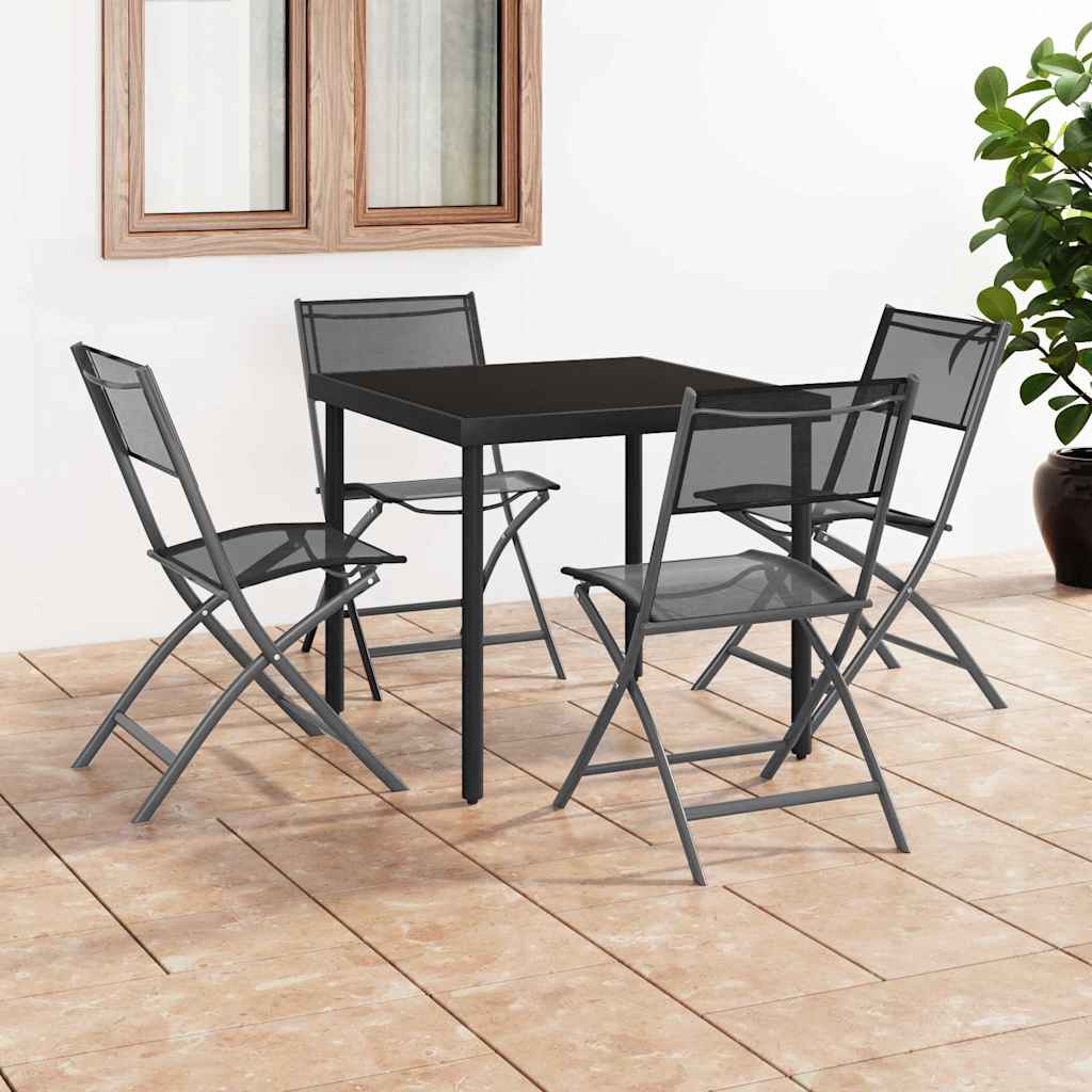 vidaXL 3-Piece Garden Dining Set Steel