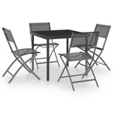 vidaXL 3-Piece Garden Dining Set Steel