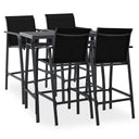 vidaXL 5-piece Garden Bar Set black