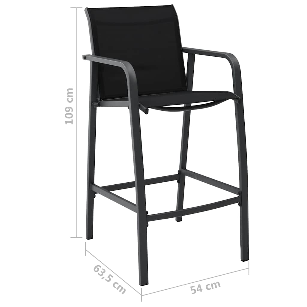 vidaXL 5-piece Garden Bar Set black