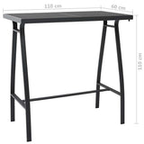 vidaXL 5-piece Garden Bar Set black