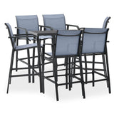 vidaXL 5-piece Garden Bar Set black