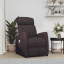 vidaXL Massage Recliner Electric Adjustable Fabric Dark Brown
