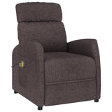 vidaXL Massage Recliner Electric Adjustable Fabric Dark Brown