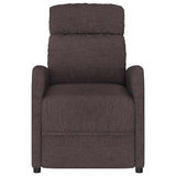 vidaXL Massage Recliner Electric Adjustable Fabric Dark Brown