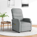 vidaXL Massagestoel elektrisch stof lichtgrijs