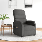 vidaXL Electric Massage Chair Fabric Light Grey
