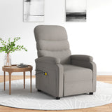 vidaXL Electric Massage Chair Fabric Light Grey