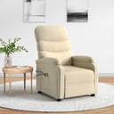 vidaXL Massagestoel elektrisch stof lichtgrijs
