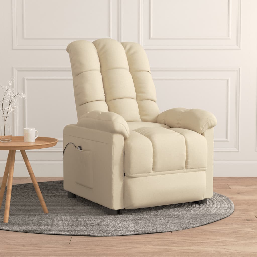 vidaXL Fauteuil verstelbaar elektrisch stof bruin