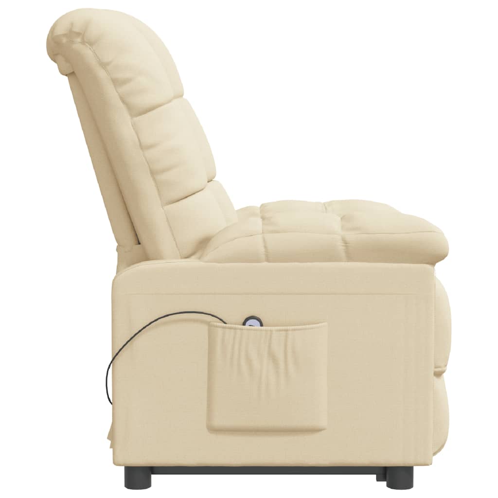 vidaXL Fauteuil verstelbaar elektrisch stof bruin