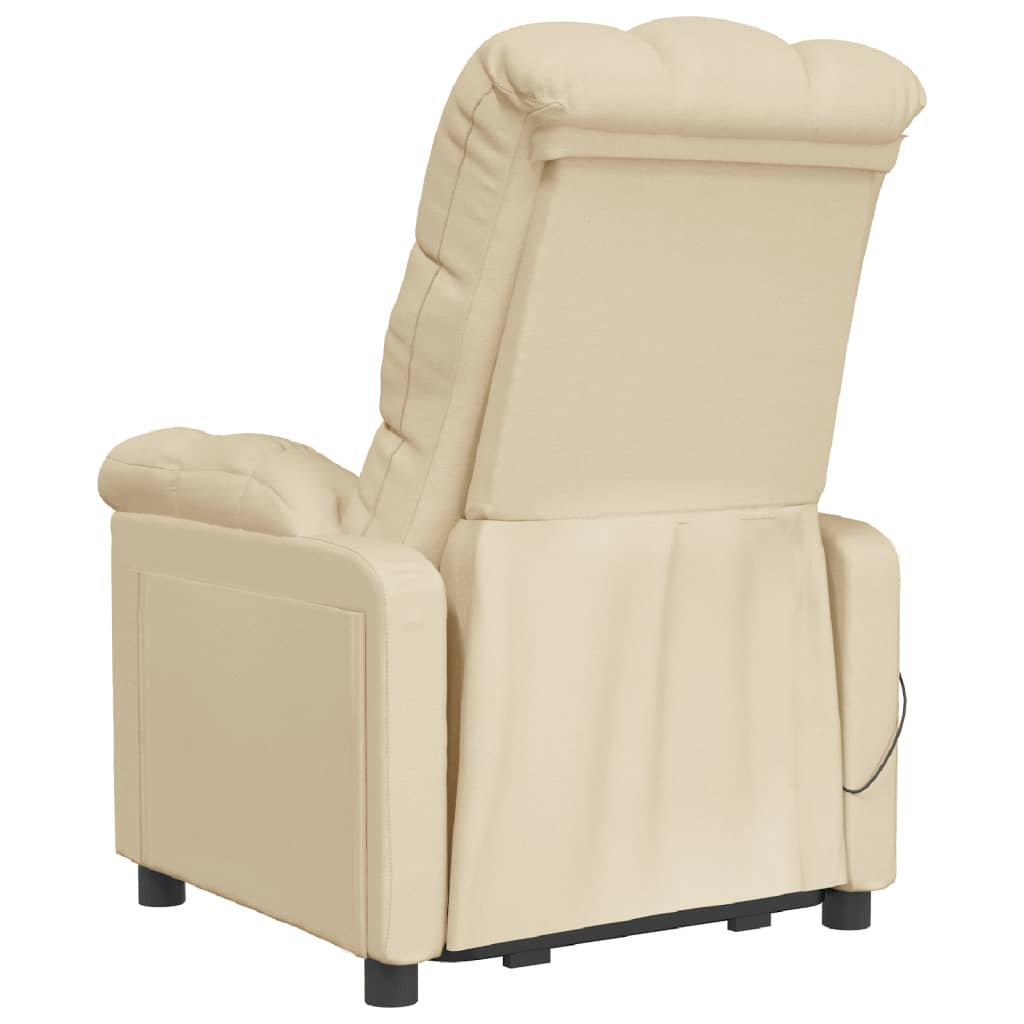 vidaXL Fauteuil verstelbaar elektrisch stof bruin