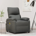 vidaXL Massagestoel elektrisch stof crèmekleurig