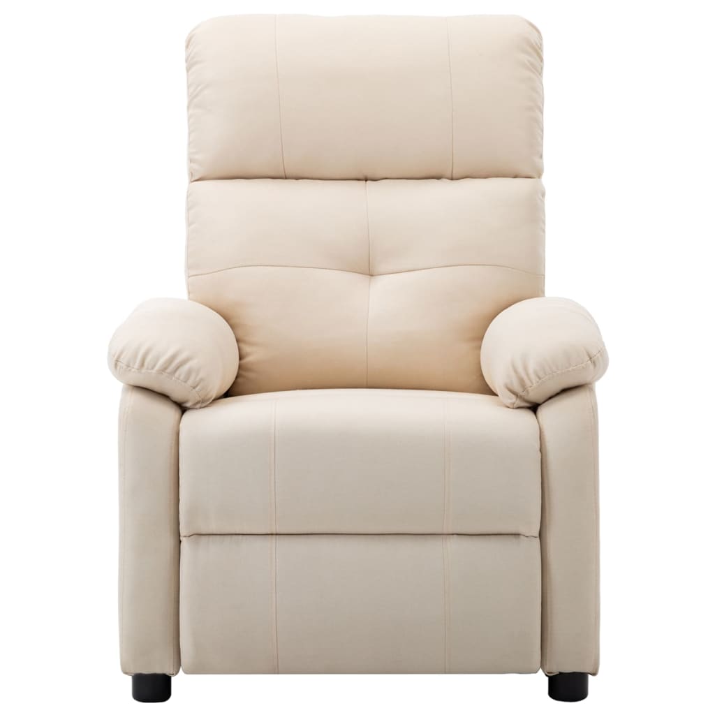 vidaXL elektrische massagestoel crème stof