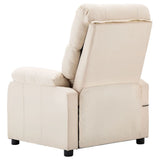 vidaXL elektrische massagestoel crème stof