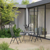 vidaXL 3-Piece Garden Dining Set Steel Anthracite