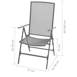 vidaXL 3-Piece Garden Dining Set Steel Anthracite