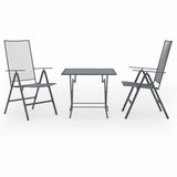 vidaXL 3-Piece Garden Dining Set Steel Anthracite