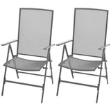vidaXL 3-Piece Garden Dining Set Steel Anthracite