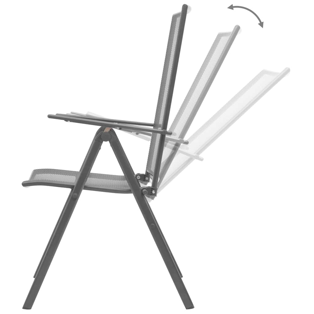 vidaXL 3-Piece Garden Dining Set Steel Anthracite