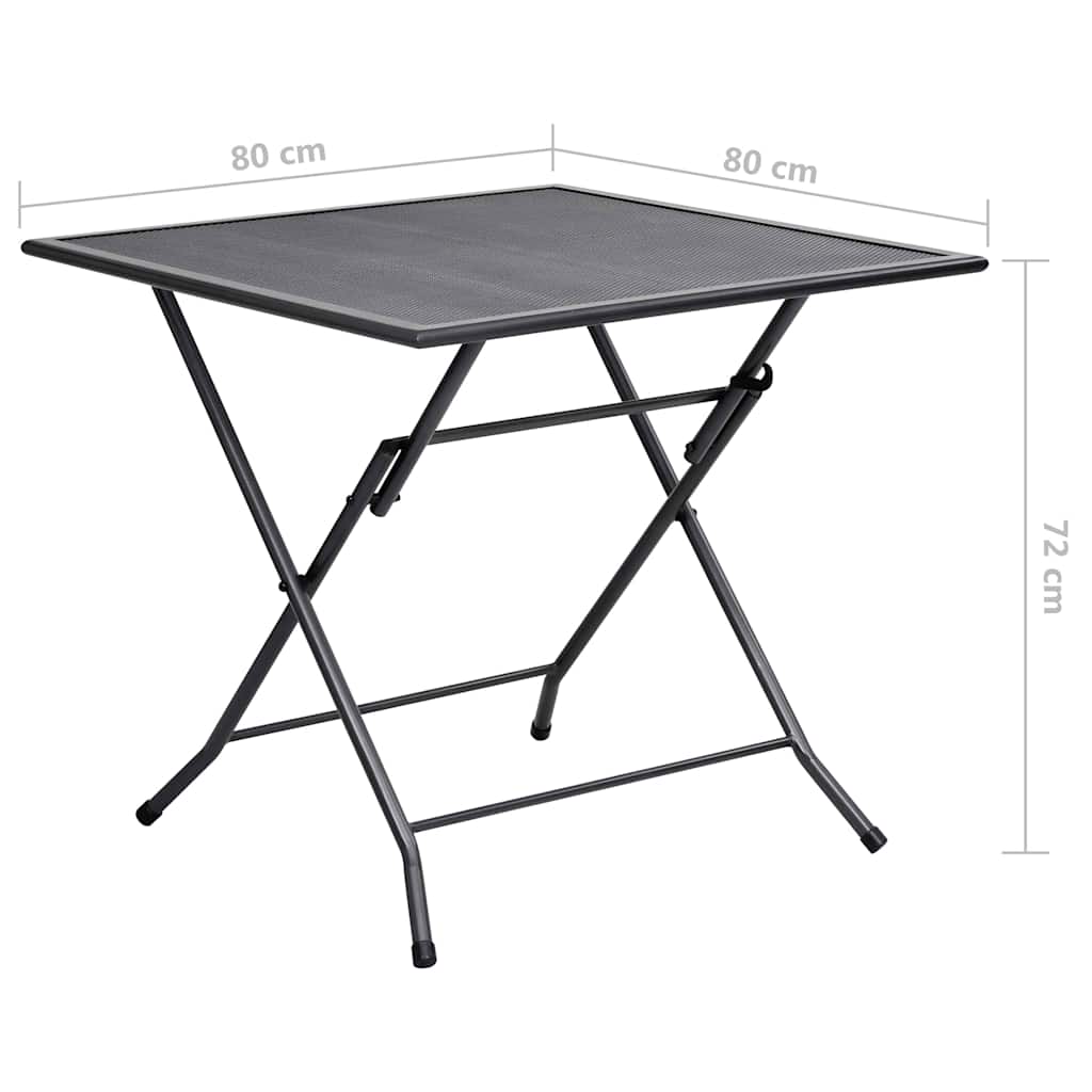 vidaXL 3-Piece Garden Dining Set Steel Anthracite