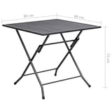 vidaXL 3-Piece Garden Dining Set Steel Anthracite