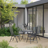 vidaXL 3-Piece Garden Dining Set Steel Anthracite
