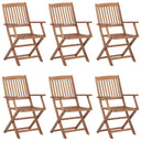 vidaXL Tuinstoelen 6 st inklapbaar massief acaciahout
