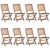 vidaXL Garden Chairs 6 pcs Foldable Solid Acacia Wood
