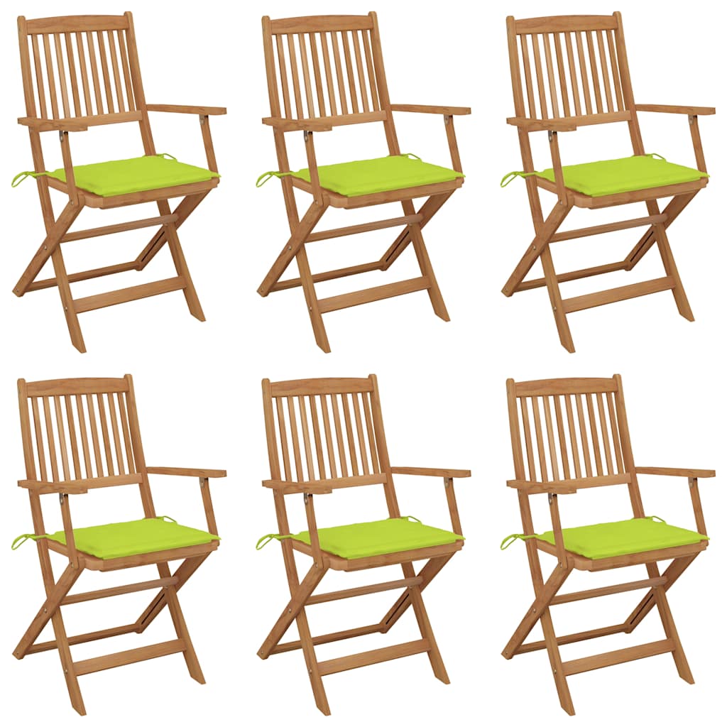 vidaXL Plancher de jardin 6 pièces avec tapis en acacia massif