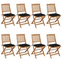 vidaXL Garden Chairs 6 pcs Foldable with Cushions Solid Acacia Wood