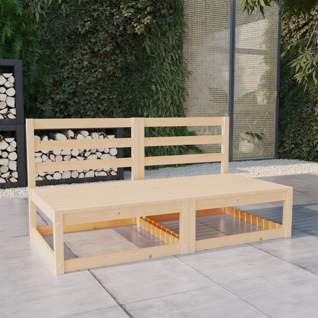 vidaXL 2-seater Garden Bench Solid Pinewood
