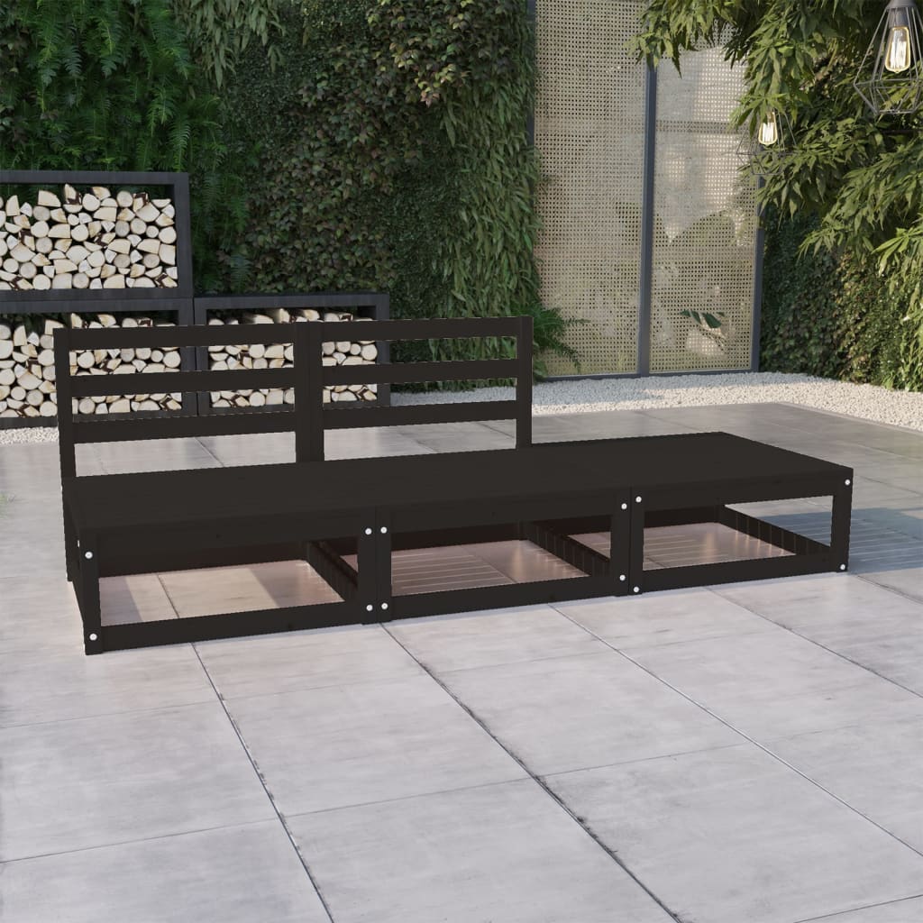 vidaXL 3-Piece Lounge Set Solid Pinewood