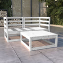 vidaXL 3-delige Loungeset massief grenenhout