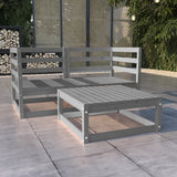 vidaXL 3-delige Loungeset massief grenenhout