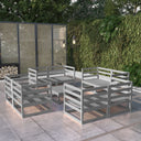 vidaXL 9-delige Loungeset massief grenenhout