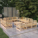 vidaXL 13-piece Lounge Set Solid Pine Wood
