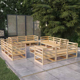 vidaXL 13-piece Lounge Set Solid Pine Wood