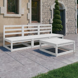 vidaXL 4-Piece Solid Pine Wood Lounge Set