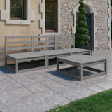 vidaXL 4-Piece Solid Pine Wood Lounge Set