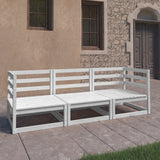 vidaXL 3-Seater Garden Bench Solid Pinewood