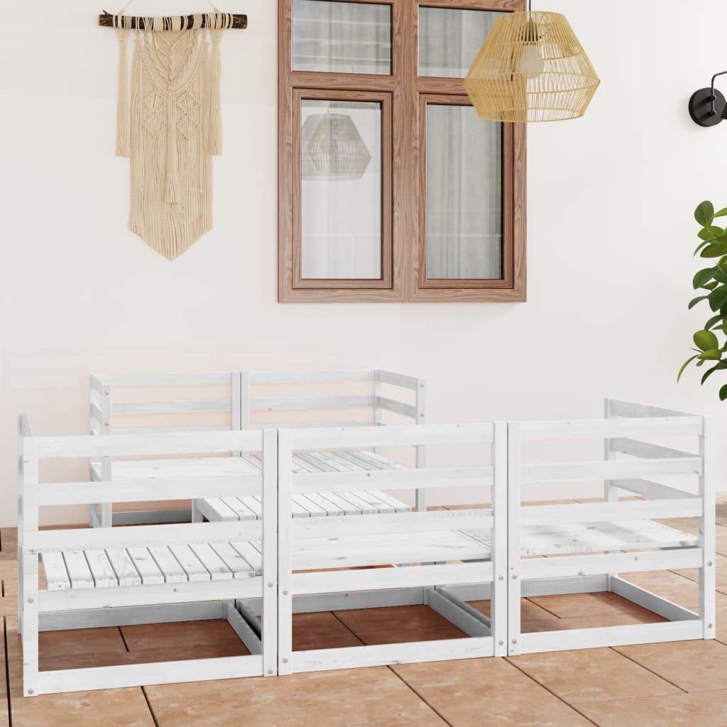 vidaXL 6-delige Loungeset massief grenenhout