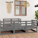 vidaXL 6-delige Loungeset massief grenenhout