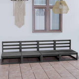 vidaXL 4-Seater Garden Bench Solid Pine Wood