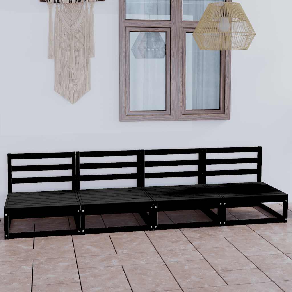 vidaXL 4-Seater Garden Bench Solid Pine Wood